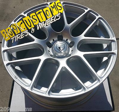 19" wheels rims tires curva 7 silver 5x120 staggered 19x8.5 19x9.5 acura tl 2009