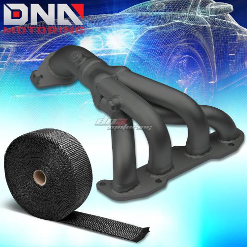 4-1 stainless black exhaust racing header for sentra b15 2.5l qr25de+heat wrap