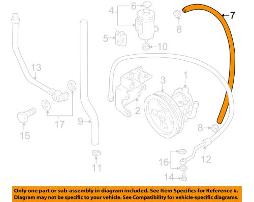 Chevrolet gm oem 99-00 tracker-power steering suction hose 30021947