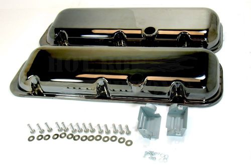 Aluminum bb chevy short valve cover plain with hold &amp; baffled