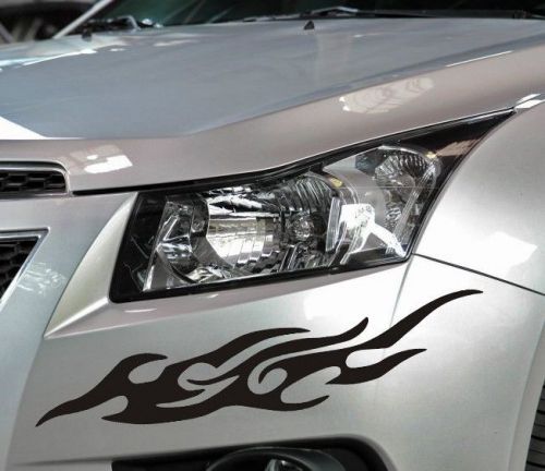 Car vinyl decals hood tailgate stickers tribal flame racing design 2pcs #cn70