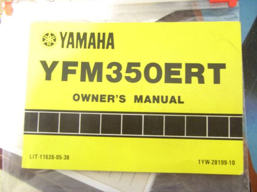 Yamaha yfm350ert owners manual==  like new== with wiering diagram page