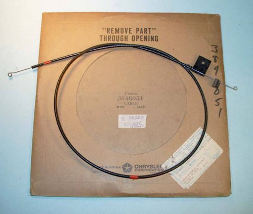 1976 aspen r/t volare road runner temperature heat control cable - nos mopar 76