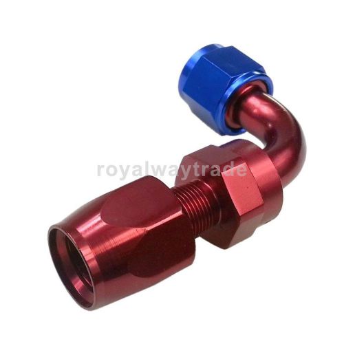 An-4 90 degree aluminum swivel hose end fitting adapter oil fuel line