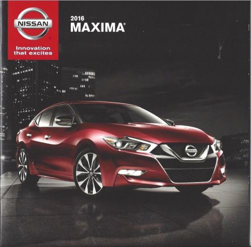 2016 nissan maxima  -  s / sv / sl / sr and platinum models 36 page brochure