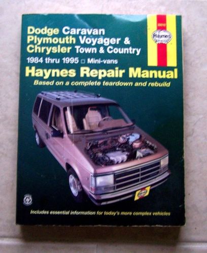 Haynes repair manual for dodge, plymouth &amp; chrysler vans