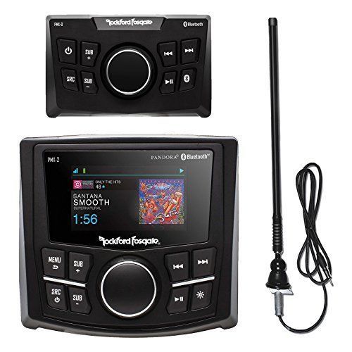 Rockford fosgate pmx-2 marine mp3 media receiver, wired remote, radio antenna