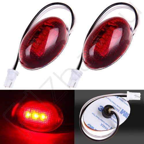 2pcs new red 3 led side fender marker clearance light rear for car truck pickup