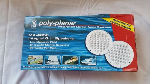 Poly-planar ma-4056, integral grill speakers, waterproof marine audio