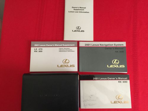 2001 lexus rx 300 factory owners manual set and case