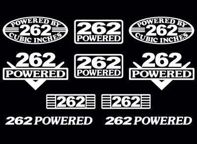 10 decal set 262 ci v6 powered engine stickers emblems 4.3 l vinyl decals