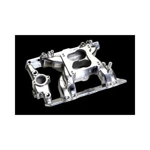 Professional prod intake manifold crosswind carbureted aluminum polished pontiac