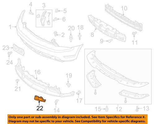 Ford oem 2012 mustang front bumper grille-lamp cover right cr3z17e810aa