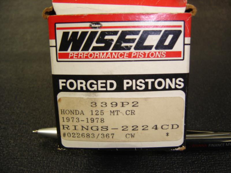 Wiseco piston kit cr/mt125 '73-'78 +.020" p/n 339p2