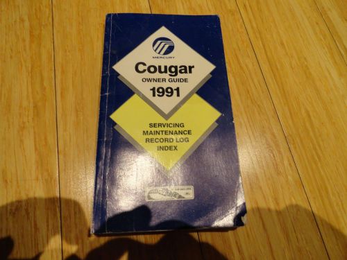 91 1991 mercury cougar owners manual, owner&#039;s guide, free shipping