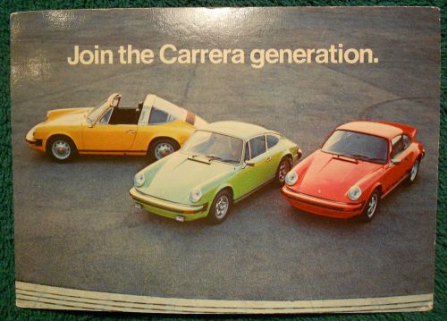 1974 original porche carrera advertising postcard