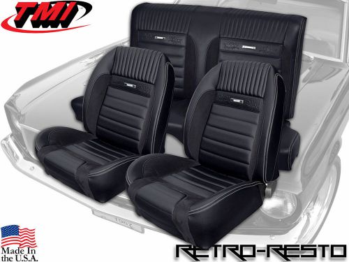1964-66 deluxe pony mustang sport r seat covers/upholstery (full set, w foam)
