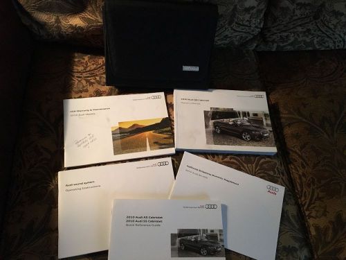 2010 a5 convertible owners car manual set