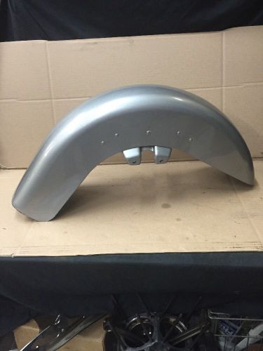 Oem 97-07 harley touring front fender street glide road king ultra denim silver