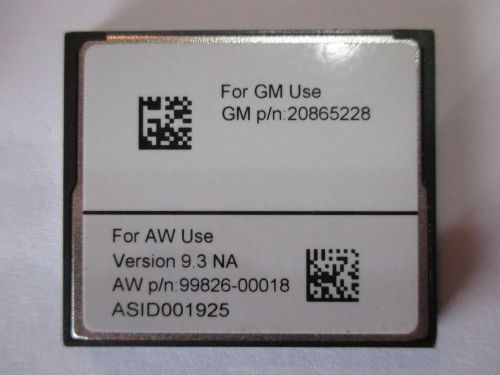 11 12 13 gm cadillac escalade navigation cf card ver. 9.3 gm p/n 20865228 aw use