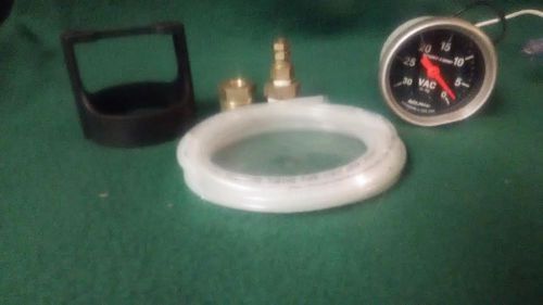 Auto meter vacuum gauge black face 30-0 2-1/16