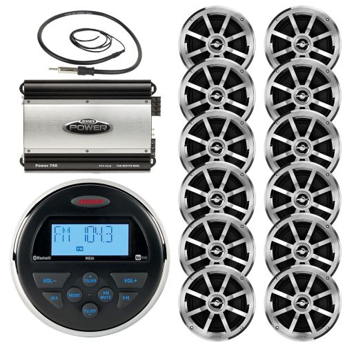 Jensen marine bluetooth gauge radio,antenna, 760w amplifier,6.5&#034; jensen speakers