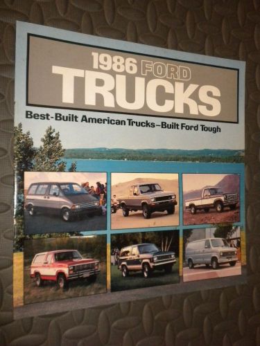 1986 ford truck full-line sales literature brochure f-series broncoii ranger ++