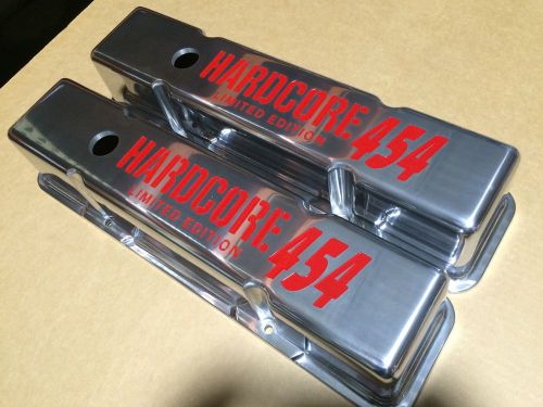 Sbc small block chevy polished aluminum valve covers (set)