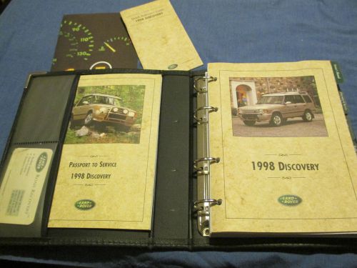 1998 land rover discovery  owners manual set w/ case