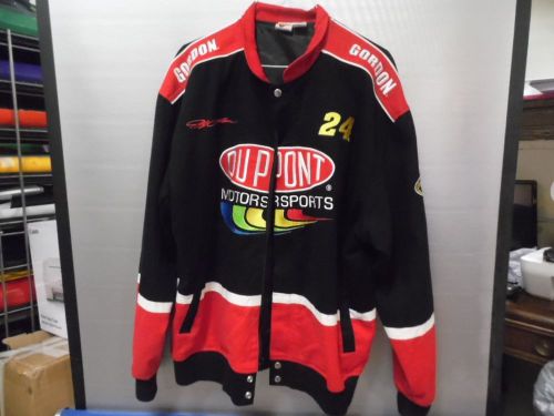 Jeff gordon #24 winners circle dupont nascar cotton racing jacket adult x-large