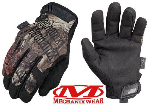 New mechanix wear original textile gloves mossy oak camo large lg hunting auto