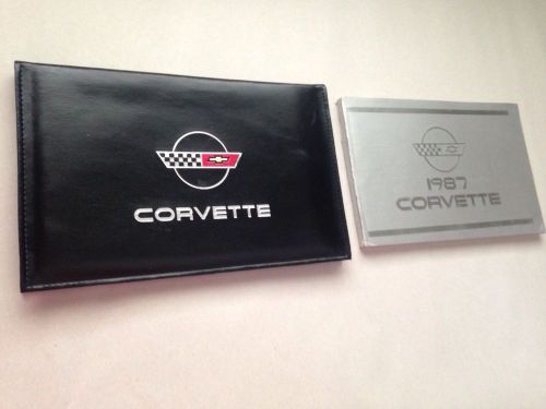 1987 corvette original owner&#039;s manual set