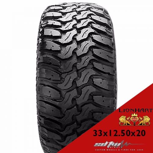 Qty 4  33x12.50x20 lionhart lion claw mud terrain tires 10 ply 114q load range e