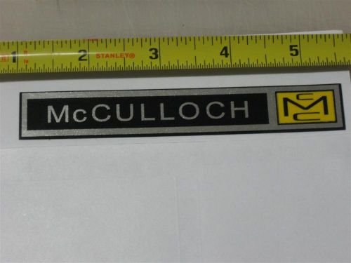 Vintage go kart, mc mcculloch engine  30 40 70 75 100 shroud decal sticker long