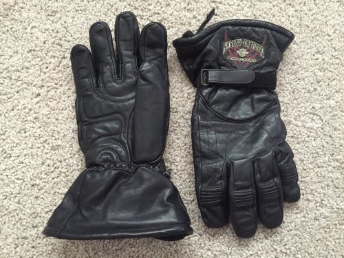 Harley davidson black leather gloves - men&#039;s xxl really nice!! lined