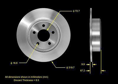 Bendix brakes brake rotor cast iron solid rear chrysler dodge 300 magnum each