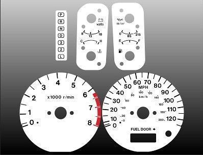 1998-2002 isuzu trooper instrument cluster white face gauges 98-02