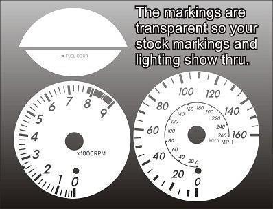 2003-2005 toyota celica gts instrument cluster white face gauges 03-05