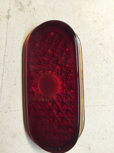Vintage triflex a kd no. 278 right red glass lamp lens reflector - chevy auto