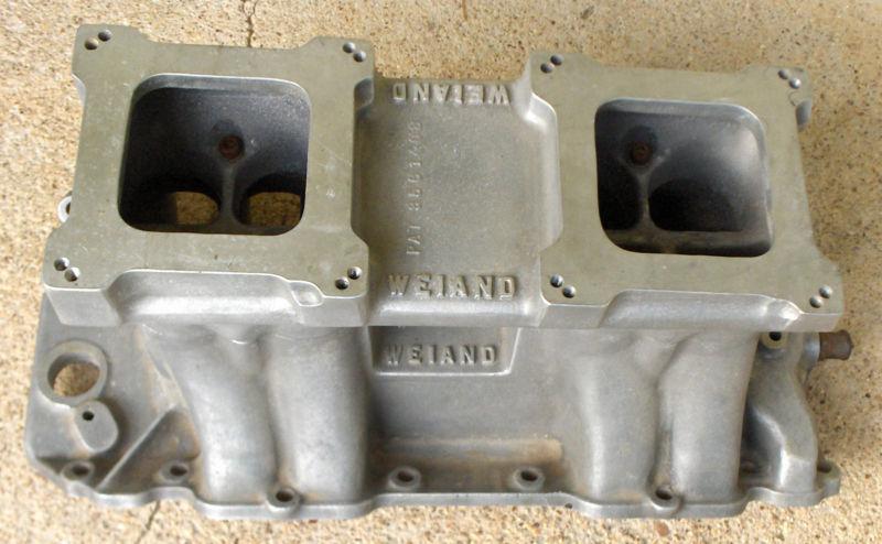 Weiand hi-ram tunnel ram intake manifold 1985 bbc fits rect port heads