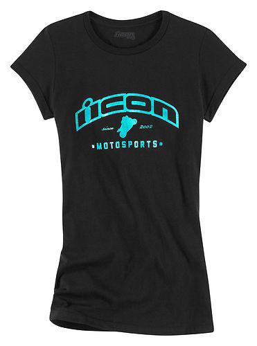 Icon flagrant womens short sleeve t-shirt black/blue