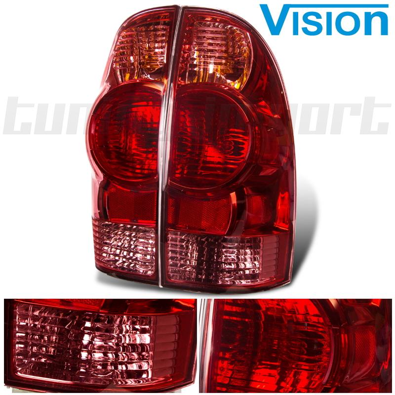 05-08 toyota tacoma pickup red tail lights rear lamps replacement left right new