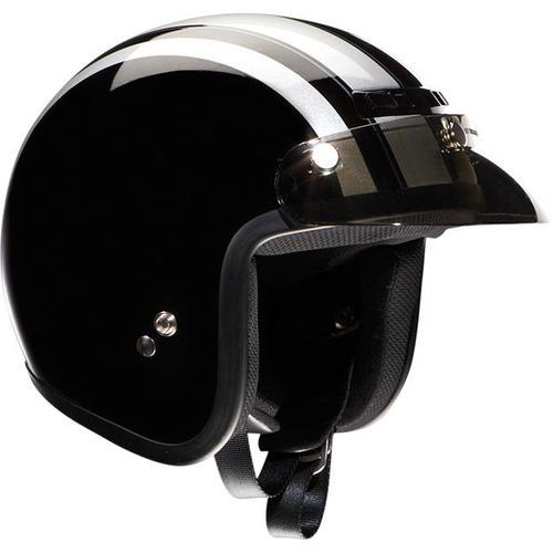 Z1r jimmy retro helmet black silver size large