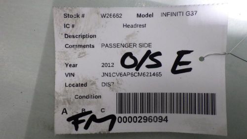 12 infiniti g37 headrest