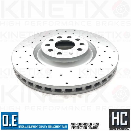 For vw golf r mk7 2013- 2020 cross drilled front brake discs textar pads 340mm