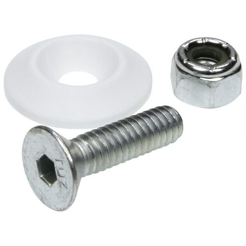 Allstar performance countersunk bolt kit white 50pk