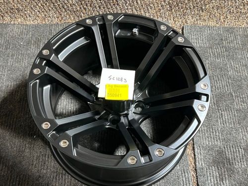 (qty 1) model 1412 black golf cart wheel  rim 14x7 4x101.6 -25mm, 706308