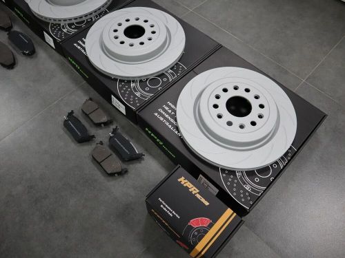 Front kpr brakes upgrade kit rotors + brake line pads fits ram1500 6.2l /5.4l v8