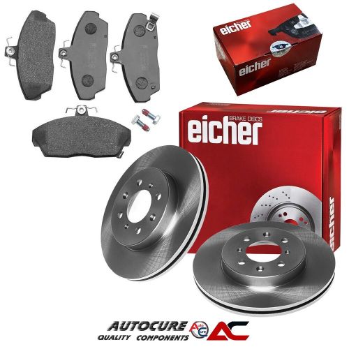 For honda civic se mk7 eu77 1.4 eicher vented 262mm front brake discs &amp; pads set