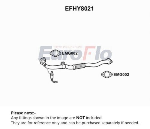 Exhaust pipe fits kia sportage 2.0 front 05 to 10 g4gc euroflo quality new